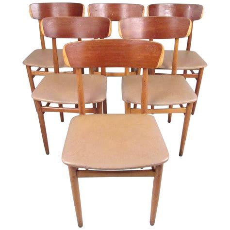 Set of 6 Mid-Century Modern Dining Chairs attributed to RWAY at 1stDibs