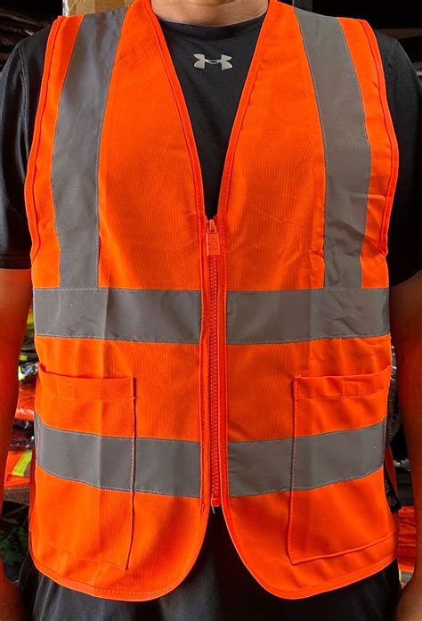 Orange Safety Vest With Pockets