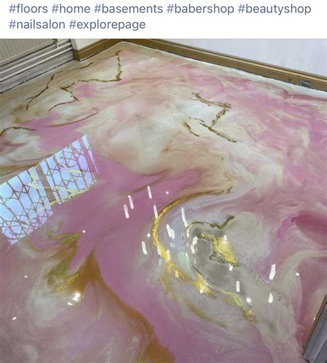 Pink and Gold Epoxy Floor
