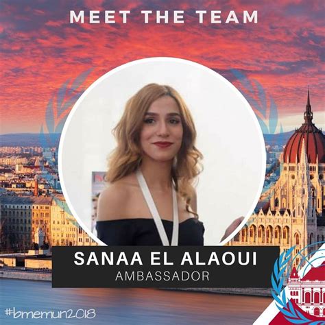 Cinema and Movies.: Sanaa El Alaoui , Ambassador of Mun.