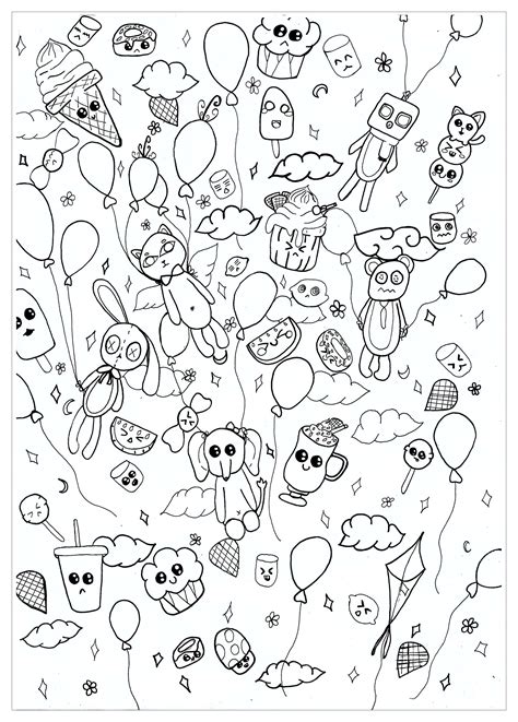 It's a party! - Doodle Art Coloring Pages for Kids