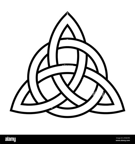 Triquetra with interlaced circle. Symbol for the Trinity, formed by ...