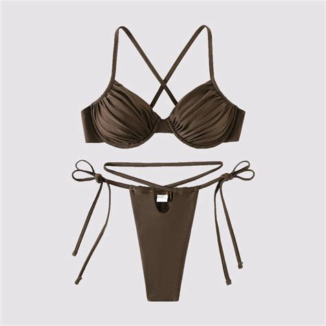 Custom Women Two Piece Sexy Halter Aura Micro Bikinis Set Swimwear Beachwear - Women Tiny ...