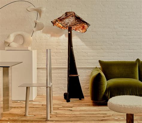 Hand-Hammered Copper and Ebonized White Oak Kansas Floor Lamp by Luke ...