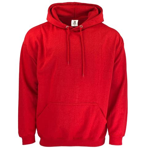 Style H14RD | Wholesale First Quality Fleece Pullover Hoodies - Red
