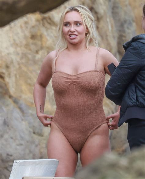HAYDEN PANETTIERE in Swimsuit at a Photoshoot on the Beach in Malibu ...