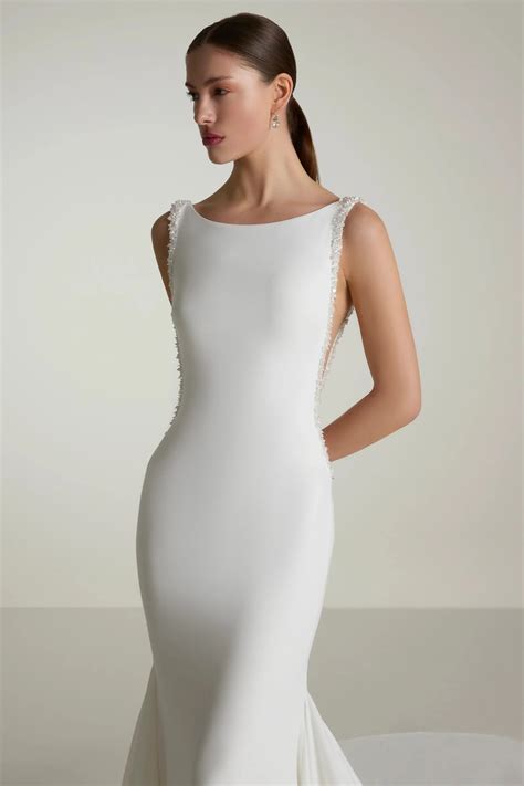 Boat Neckline Wedding Dresses | Krismil Bridal