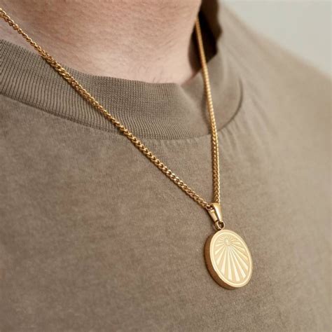 Buy Light of the World Gold Mens Pendant Necklace Mens Online in India ...