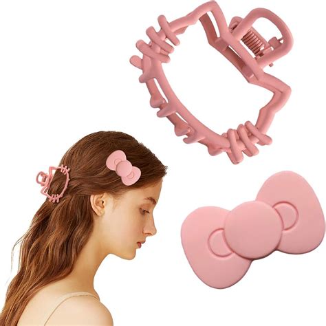 Amazon.com : Bioworld Hello Kitty 2-Pack Women's Hair Clip Set : Beauty ...