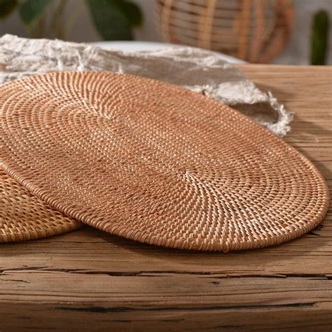 Woven Rattan Round Placemats at Stanley Urbina blog