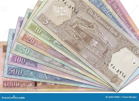 Paper Money from Afghanistan. Afghan Afghani. Close Up Banknotes from ...