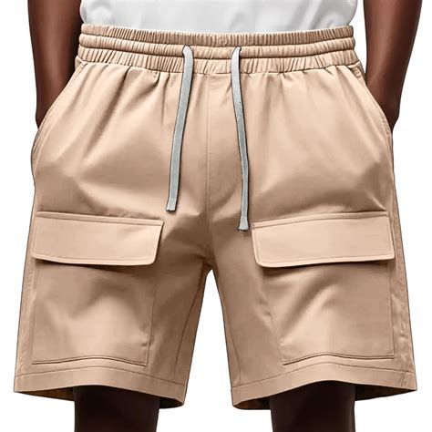Black Mens Shorts Plus Size Cargo Shorts Men Mens Below The Knee Cargo ...