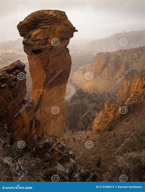 Monkey Face Smith Rock State Park in Oregon Stock Photo - Image of ...
