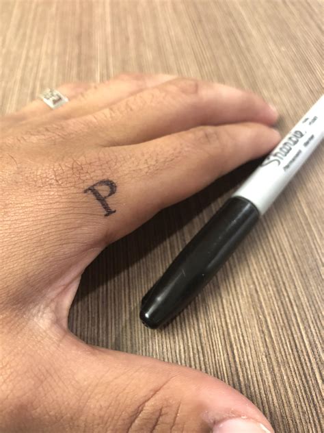 Letter P Tattoo