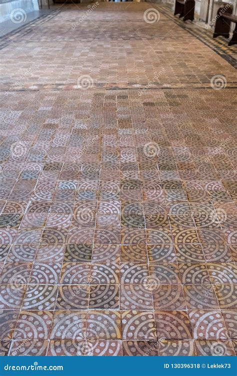 Winchester UK. Close Up of the Medieval Encaustic Floor Tiles in the ...