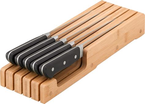 Amazon.com: KNIFEdock Knife Drawer Organizer - Bamboo In-Drawer Kitchen ...