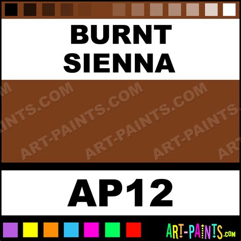 Burnt Sienna Artist 12 Acrylic Paints - AP12 - Burnt Sienna Paint ...