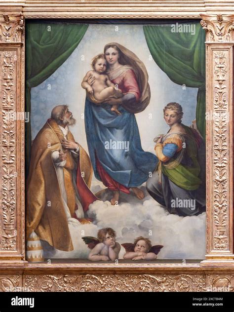 Painting named the Sistine Madonna, also called the Madonna di San ...