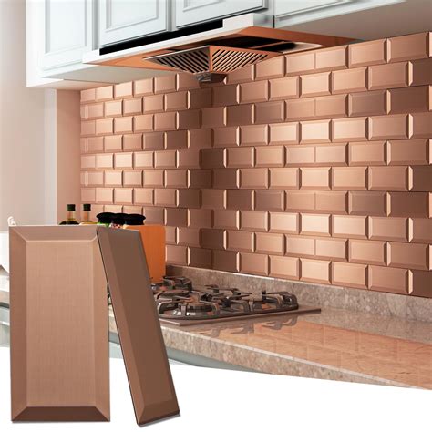 Copper Backsplash Tiles Copper Hexagon Peel And Stick Backsplash,