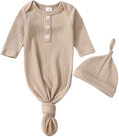 TROSJ Baby Girl Boy Coming Home Knotted Gown Unisex Newborn Infant ...