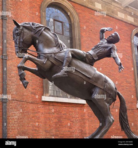 statue depicting the Conversion of St Paul by Bruce Denny, St Paul's Church, London,England,UK ...