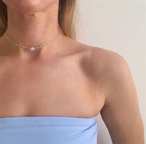 Blue Lace Agate Necklace • The Green Crystal