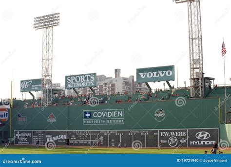 The Green Monster at Fenway Park Editorial Image - Image of ballpark ...