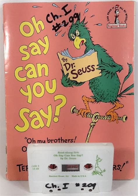 Vintage 1979 Oh Say Can You Say Dr Seuss Book & Cassette Tape - Etsy