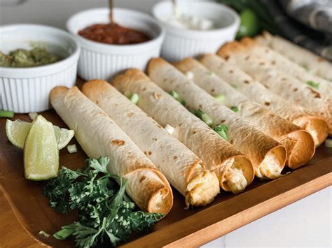 Easy Creamy Chicken Flautas (Baked or Air Fried) - Pound Dropper