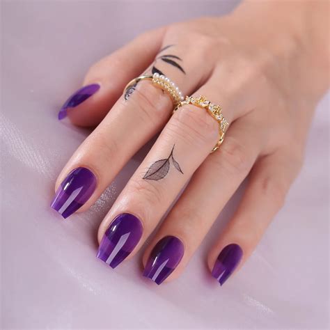 Dark Purple Acrylic Nails