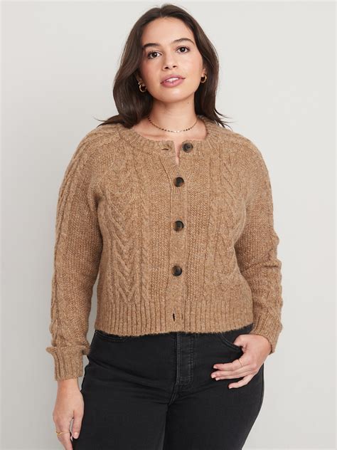 Heathered Cable-Knit Cardigan Sweater | Old Navy