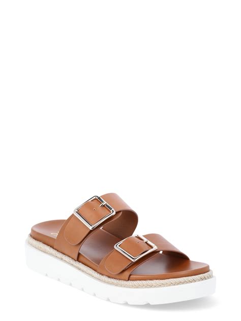 Madden NYC Women’s Flatform Two Strap Sandals - Walmart.com