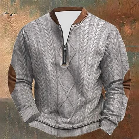 Outdoor Casual Pullover Men Fashion Textured Daily Sweatshirt - Walmart.com