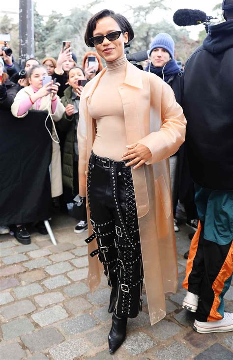 Noah Cyrus Wears Nipple-Baring Gown at Paris Fashion Week