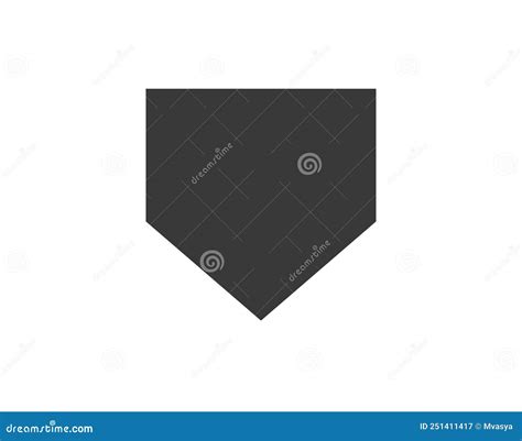 Baseball Home Plate Vector Icon. Vector Template Design. Silhouette ...