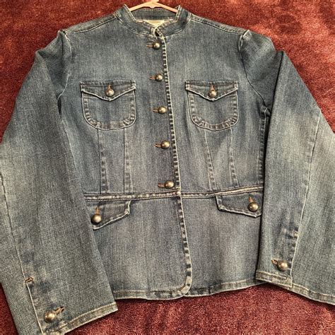 Vintage Talbots Denim Jacket -Size Large -Very cool... - Depop
