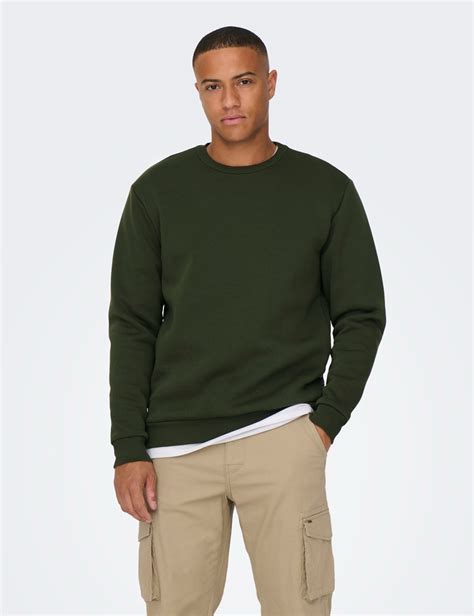 Men’s Crew Neck Sweatshirts & Hoodies at M&S