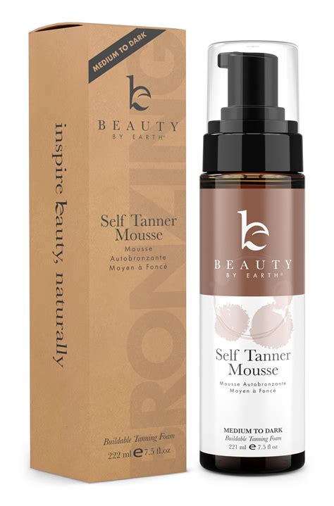 Buy Beauty by Earth Self Tanner Mousse - Medium to Dark Fake Tan ...