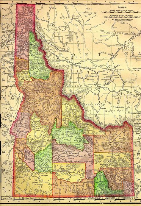 Idaho County Map
