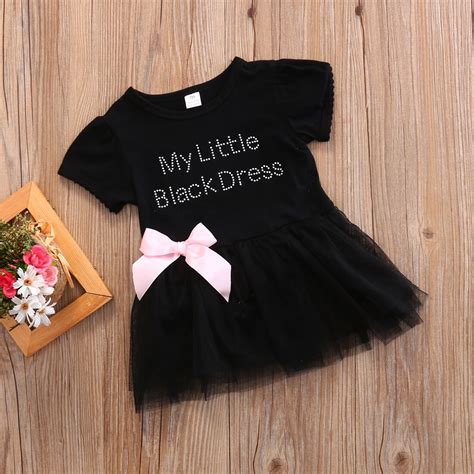 My Little Black Dress Infant Baby Girls Short Slee... – Grandado