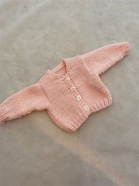 Handknit Light Pink Cardigan Sweater That Fits 18 Inch American Girl ...