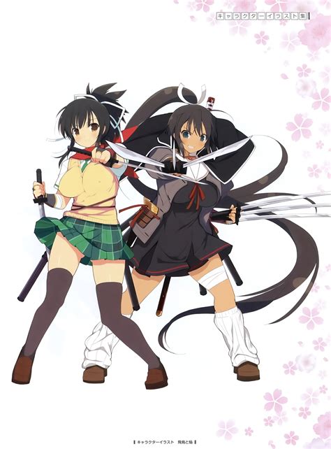 yaegashi nan senran kagura asuka (senran kagura) homura (senran kagura ...