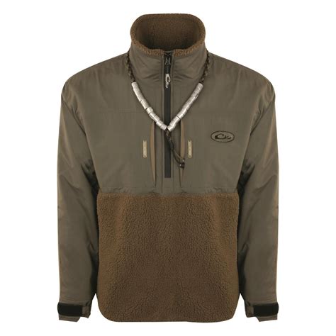 Drake Waterfowl Men's MST Guardian Flex Sherpa Fleece Eqwader Quarter ...