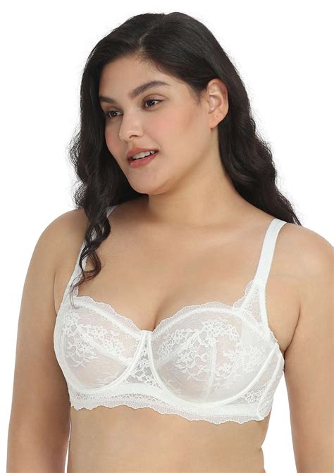 White Floral Lace Bridal Bra | HSIA