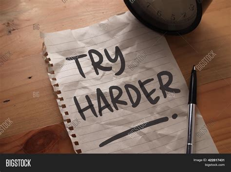 Try Harder, Text Words Image & Photo (Free Trial) | Bigstock