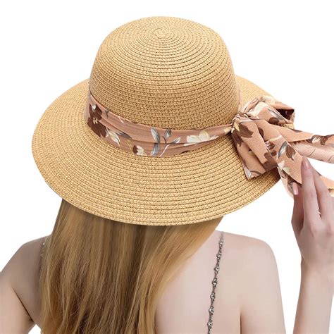 IDALL Hats for Women,Beach Hats Summer Hats For Women Wide Bongrace ...