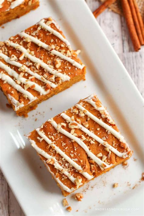 Easy Pumpkin Bar Recipe - Andrea's Notebook