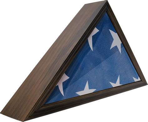 Amazon.com - 25" x 12.75" Memorial and Veteran Flag Display Cases for ...
