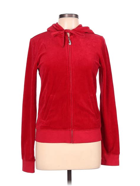 Juicy Couture Solid Red Zip Up Hoodie Size L - 72% off | thredUP