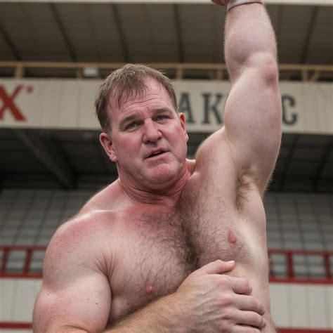 Muscledaddy Pro Wrestler Hairychest Thick Neck : r/HairybearMuscleDaddy